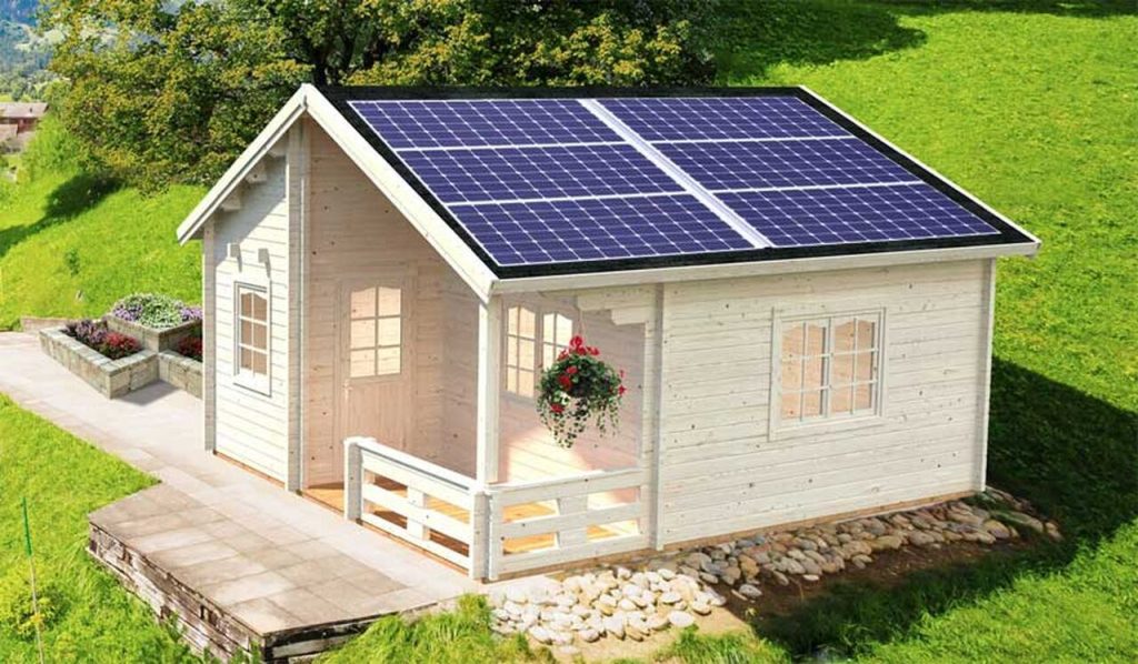 Solaranlage für Gartenhaus